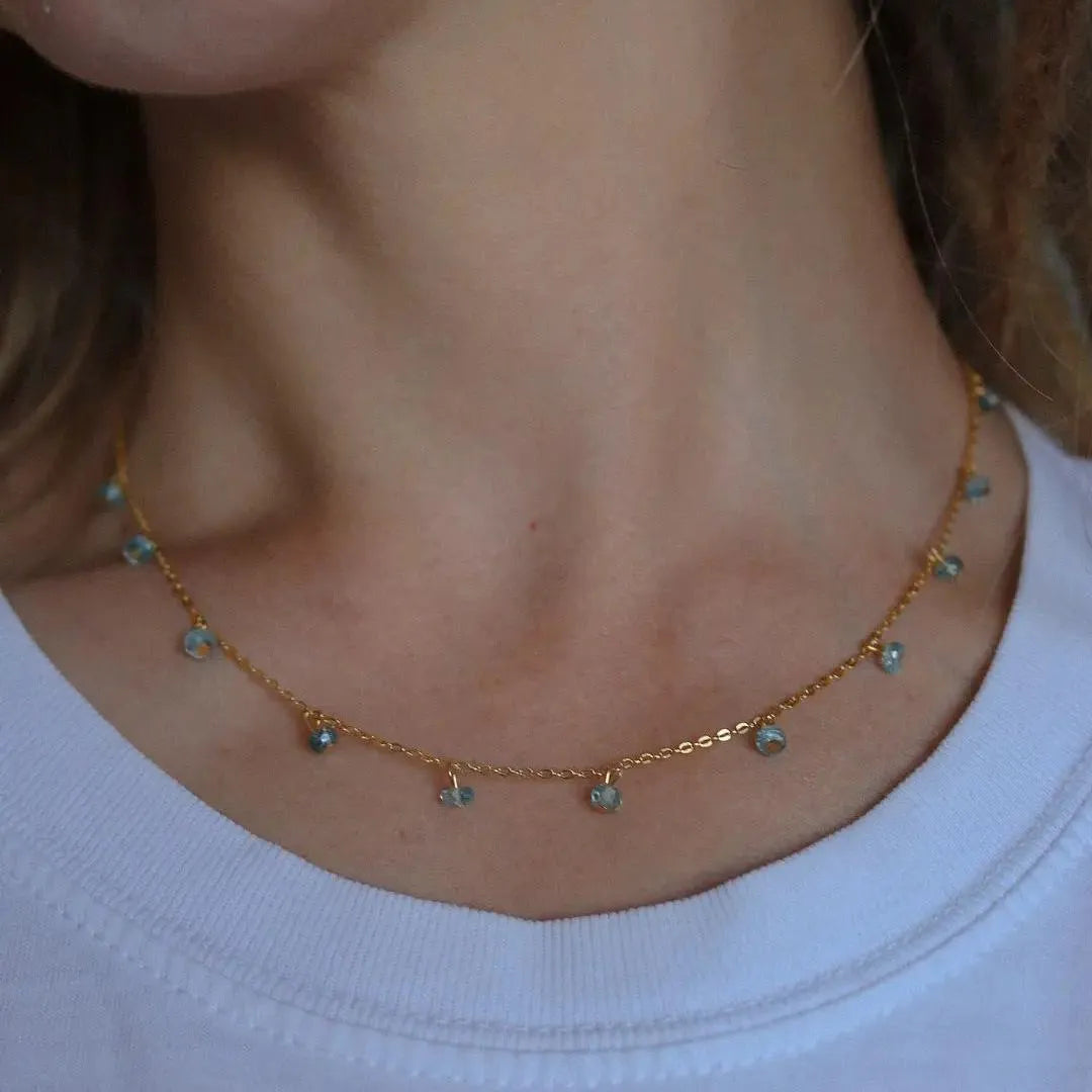 Ivy Blue Zircon Necklace