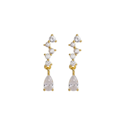 Olive diamond drop earrings