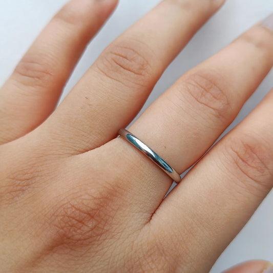 Simple thin stainless ring